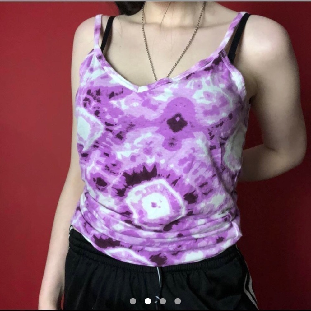 Purple and white tie dye tank top💜🤍